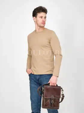 Сумка через плечо Ruff Ryder 2098, барсетка кожаная натуральная Old Money