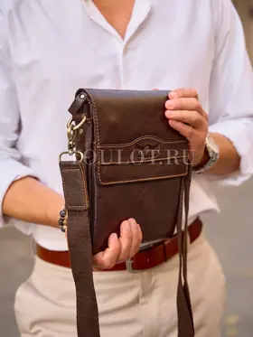 Сумка мужская через плечо Ruff Ryder 3546 из натуральной кожи брендовая