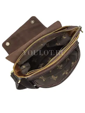 Сумка через плечо большая из натуральной кожи в офис Ryff Ryder 3751-1 коричневая