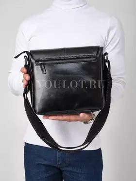 Сумка через плечо большая из натуральной кожи в офис Ryff Ryder 3751 черная