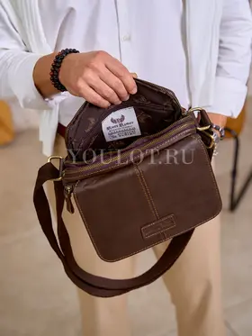 Сумка планшет мужская через плечо из натуральной кожи Ryff Ryder 3910