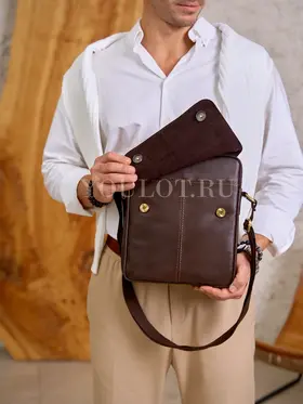 Сумка планшет мужская через плечо из натуральной кожи Ryff Ryder 3910