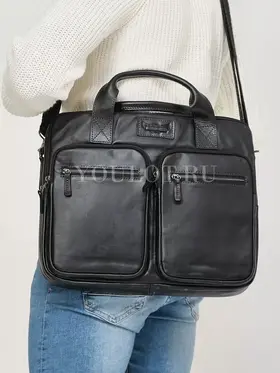 Портфель-сумка Ruff Ryder 4063-1 из натуральной кожи для ноутбука и документов