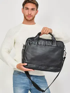 Портфель-сумка Ruff Ryder 4063-1 из натуральной кожи для ноутбука и документов