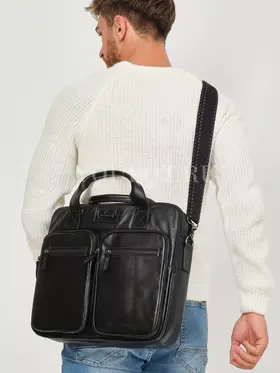 Портфель-сумка Ruff Ryder 4063-1 из натуральной кожи для ноутбука и документов