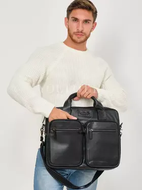 Портфель-сумка Ruff Ryder 4063-1 из натуральной кожи для ноутбука и документов