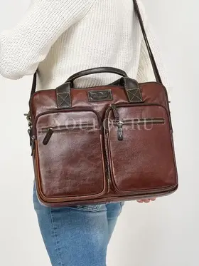Портфель-сумка Ruff Ryder 4063 из натуральной кожи для ноутбука и документов