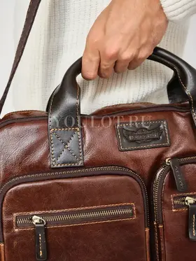 Портфель-сумка Ruff Ryder 4063 из натуральной кожи для ноутбука и документов