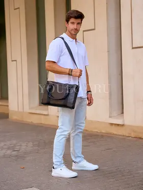 Портфель для документов Ruff Ryder 4082, ноутбука 15.6", сумка кожаная