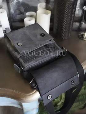 Сумка мужская через плечо кожаная Ryff Ryder 4464-1 черная