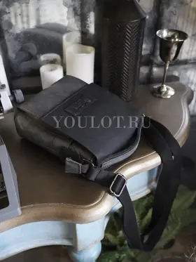 Сумка мужская через плечо кожаная Ryff Ryder 4464-1 черная