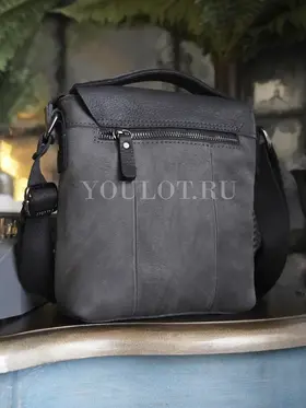 Сумка мужская через плечо кожаная Ryff Ryder 4464-1 черная