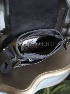 Сумка мужская через плечо кожаная Ryff Ryder 4464-1 черная