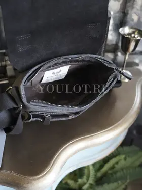 Сумка мужская через плечо, барсетка кожаная Ryff Ryder 4467-1 черная