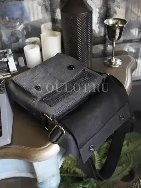 Сумка мужская через плечо, барсетка кожаная Ryff Ryder 4467-1 черная