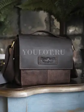 Сумка мужская через плечо, барсетка кожаная Ryff Ryder 4467 коричневая