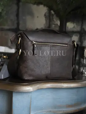 Сумка мужская через плечо, барсетка кожаная Ryff Ryder 4467 коричневая