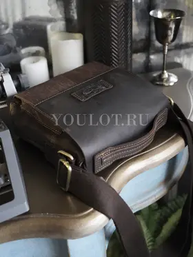 Сумка мужская через плечо, барсетка кожаная Ryff Ryder 4467 коричневая