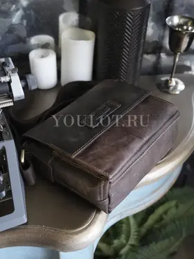 Сумка мужская через плечо, барсетка кожаная Ryff Ryder 4467 коричневая