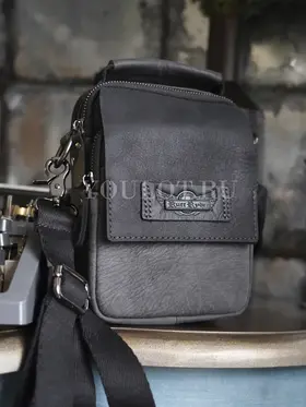 Сумка мужская через плечо Ruff Ryder 4470-1 маленькая кожаная