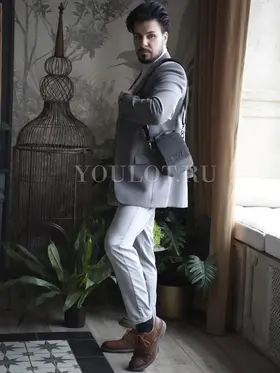 Сумка мужская через плечо Ruff Ryder 4470-1 маленькая кожаная