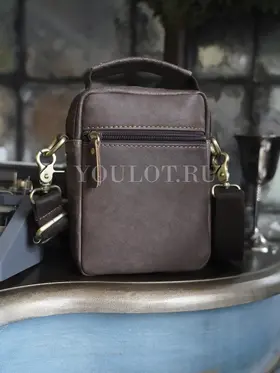 Сумка мужская через плечо Ruff Ryder 4470 маленькая кожаная