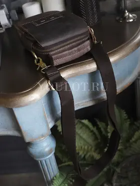 Сумка мужская через плечо Ruff Ryder 4470 маленькая кожаная