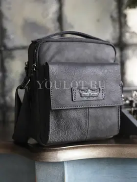 Сумка мужская через плечо кожаная Ryff Ryder 4471-1 черная