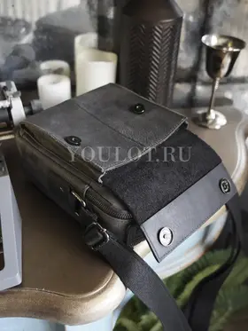 Сумка мужская через плечо кожаная Ryff Ryder 4471-1 черная