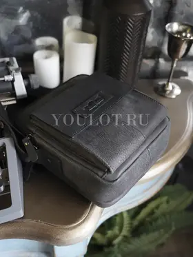 Сумка мужская через плечо кожаная Ryff Ryder 4471-1 черная