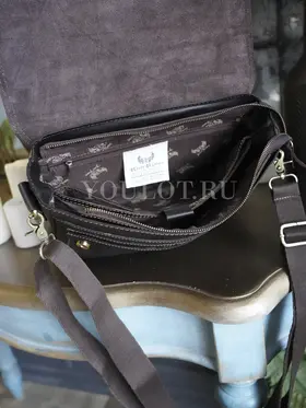 Сумка мужская через плечо Ruff Ryder 4472 A4 из натуральной кожи