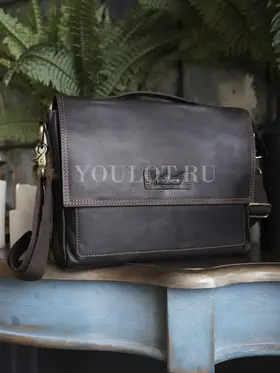 Сумка мужская через плечо Ruff Ryder 4472 A4 из натуральной кожи