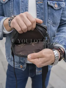 Сумка мужская через плечо, на пояс Ruff Ryder 6544 маленькая из натуральной кожи