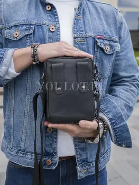 Сумка мужская через плечо, на пояс Ruff Ryder 6544 маленькая из натуральной кожи