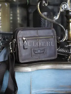 Сумка на пояс Ruff Ryder 6545-1, через плечо маленькая кожаная