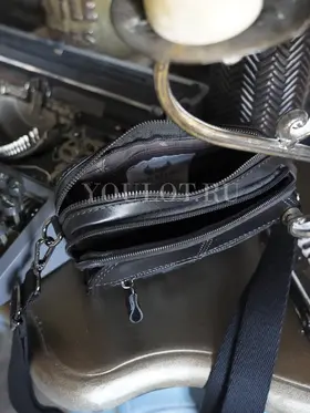 Сумка мужская через плечо, на пояс Ruff Ryder 6545 маленькая кожаная