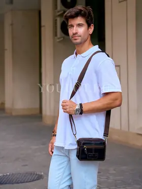 Сумка на пояс Ruff Ryder 6545-1, через плечо маленькая кожаная