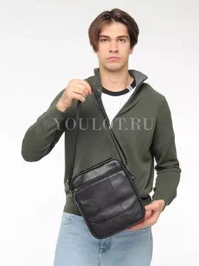 Сумка мужская через плечо из натуральной кожи Ryff Ryder 89060 с ручкой и ремнем