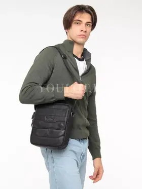 Сумка мужская через плечо из натуральной кожи Ryff Ryder 89060 с ручкой и ремнем