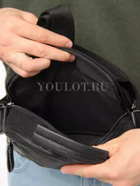 Сумка мужская через плечо из натуральной кожи Ryff Ryder 89060 с ручкой и ремнем