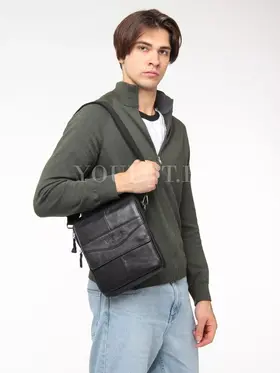 Мужская сумка через плечо из натуральной кожи Ruff Ryder 89061