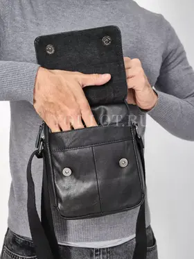 Сумка мужская через плечо, барсетка из натуральной кожи Ryff Ryder 9069