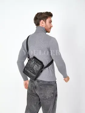 Сумка мужская через плечо, барсетка из натуральной кожи Ryff Ryder 9069