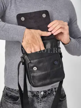 Сумка мужская через плечо, барсетка из натуральной кожи Ryff Ryder 9070