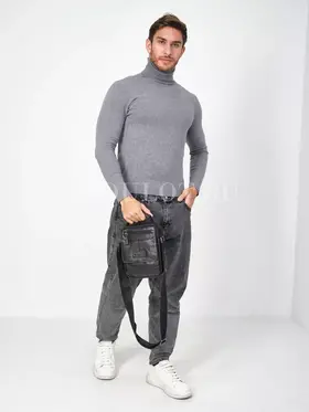 Сумка мужская через плечо кожаная Ruff Ryder 9072 с двумя отделениями