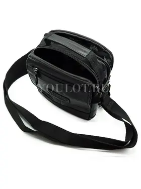 Сумка мужская через плечо кожаная Ruff Ryder 9072 с двумя отделениями