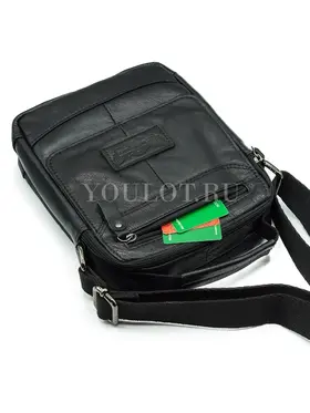 Сумка мужская через плечо кожаная Ruff Ryder 9072 с двумя отделениями