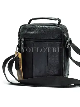 Сумка мужская через плечо кожаная Ruff Ryder 9072 с двумя отделениями