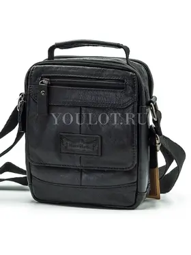 Сумка мужская через плечо кожаная Ruff Ryder 9072 с двумя отделениями