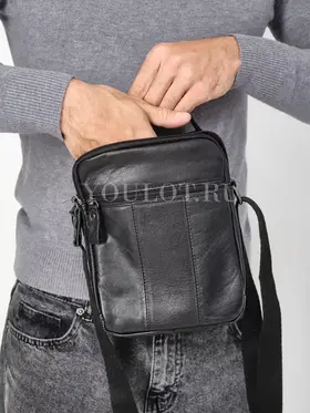 Сумка мужская через плечо кожаная Ruff Ryder 9072 с двумя отделениями